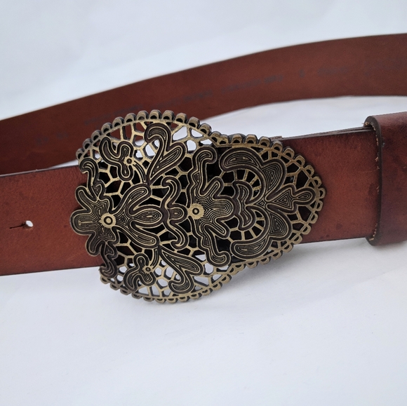 FABIO CORTI Brown leather belt - Picture 4 of 4